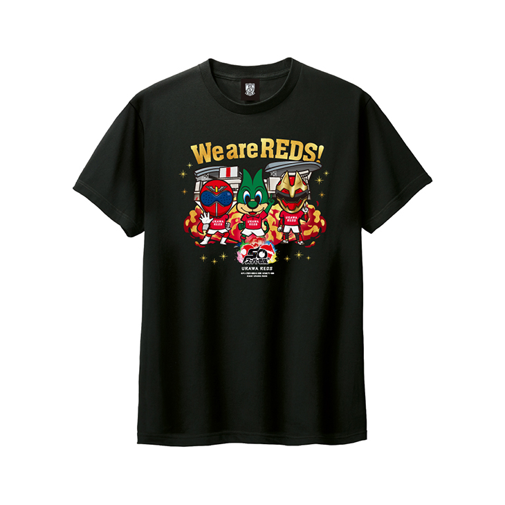 URAWA REDS スーパー戦隊50周年記念コラボ KIDS Tシャツ (レディア)/黒〈9月下旬より順次発送〉