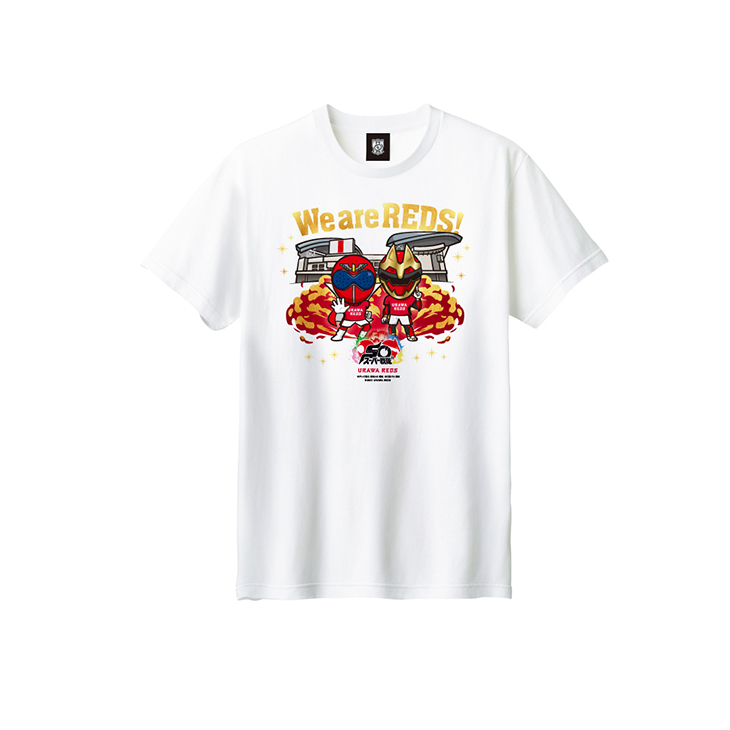 URAWA REDS スーパー戦隊50周年記念コラボ KIDS Tシャツ (KV)/白〈9月下旬より順次発送〉