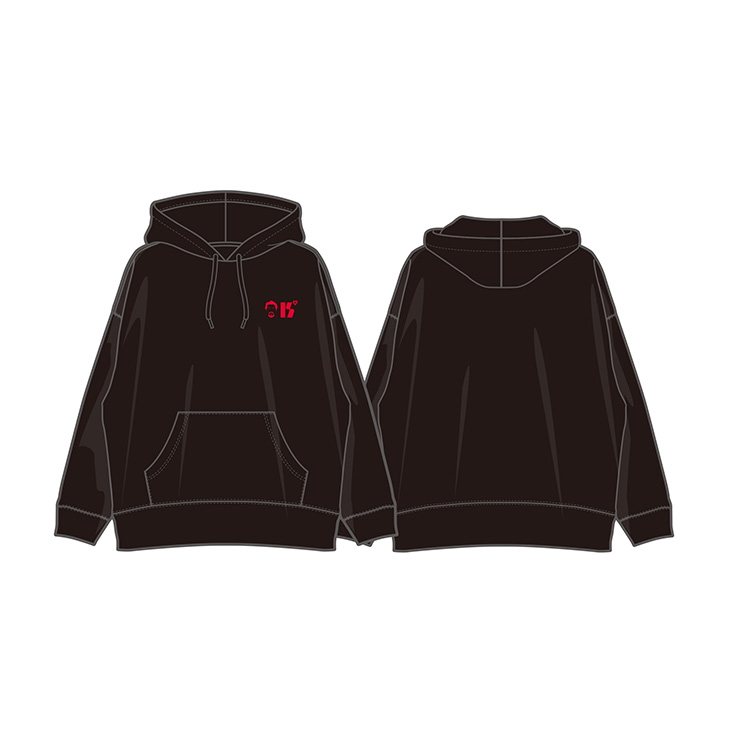 興梠慎三 "KS(感謝)をつたYELL" プルオーバーパーカー(KS)/黒〈12月上旬〜12月12日までに順次発送〉