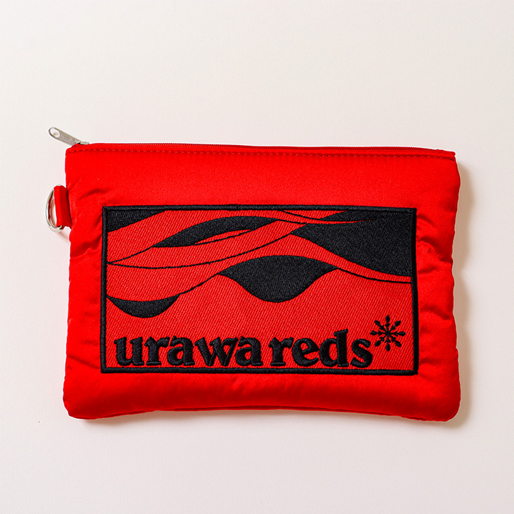 中綿入りフラット刺繍ポーチ(Frost Wave)