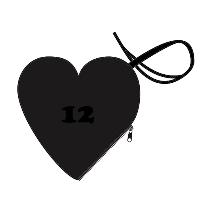 チャームポーチ(ハート12)/黒〈2026年1月中旬より順次発送〉