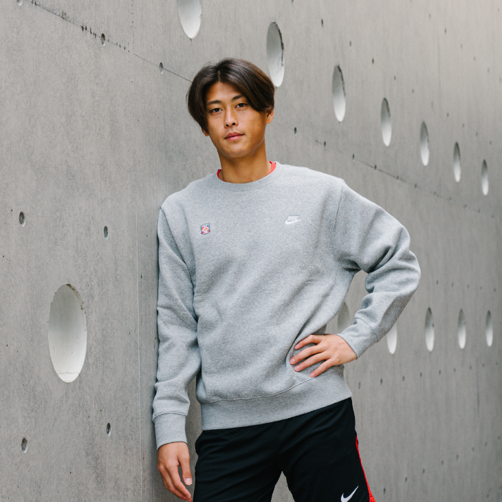 NIKE クラブ BB クルー L/S トップ/ダークグレーヘザー