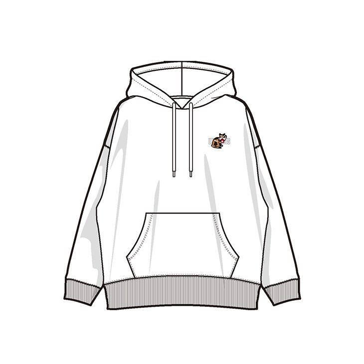 REDS CATS プルオーバーパーカー（ミケネコ）/ホワイト