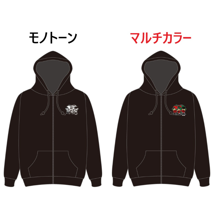 アメコミレディア リラックスフィットZIPパーカー/黒〈6月上旬から順次お届け〉