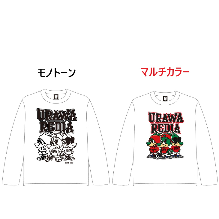 アメコミレディア リラックスフィットロングスリーブTシャツ/白〈6月上旬から順次お届け〉