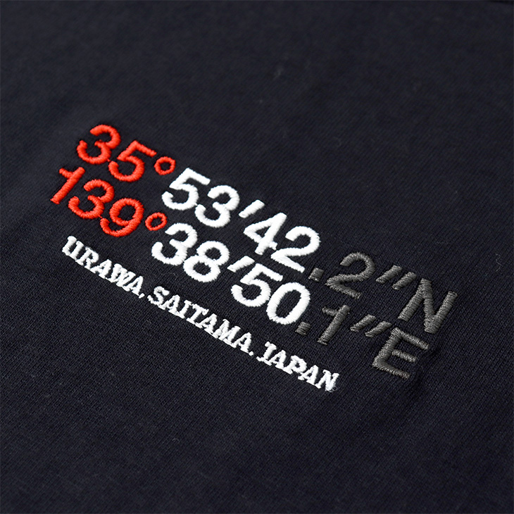 浦和座標 刺繍Tシャツ/黒 | 浦和レッズオンラインショップ