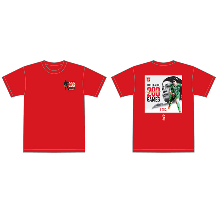 池田咲紀子選手トップリーグ通算200試合出場達成記念 Tシャツ/赤〈7月上旬から順次お届け〉
