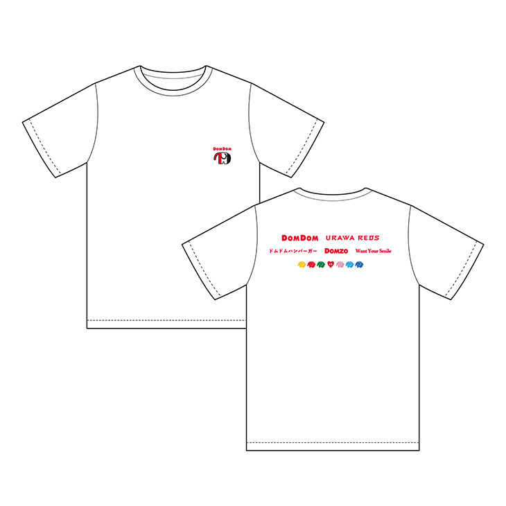 Tシャツ（3色どむぞうくん）/ホワイト〈7月下旬から順次お届け〉