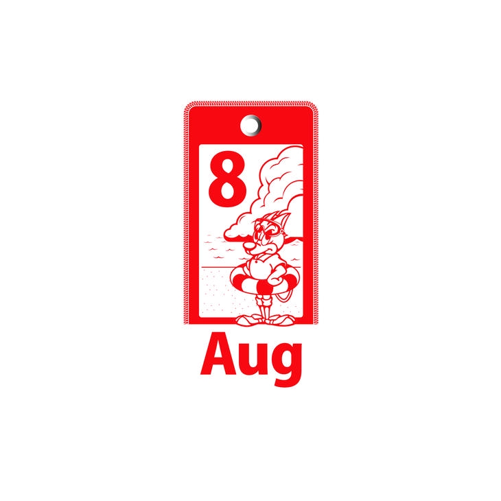 AWAY DAYS Month キーチェーン（August）
