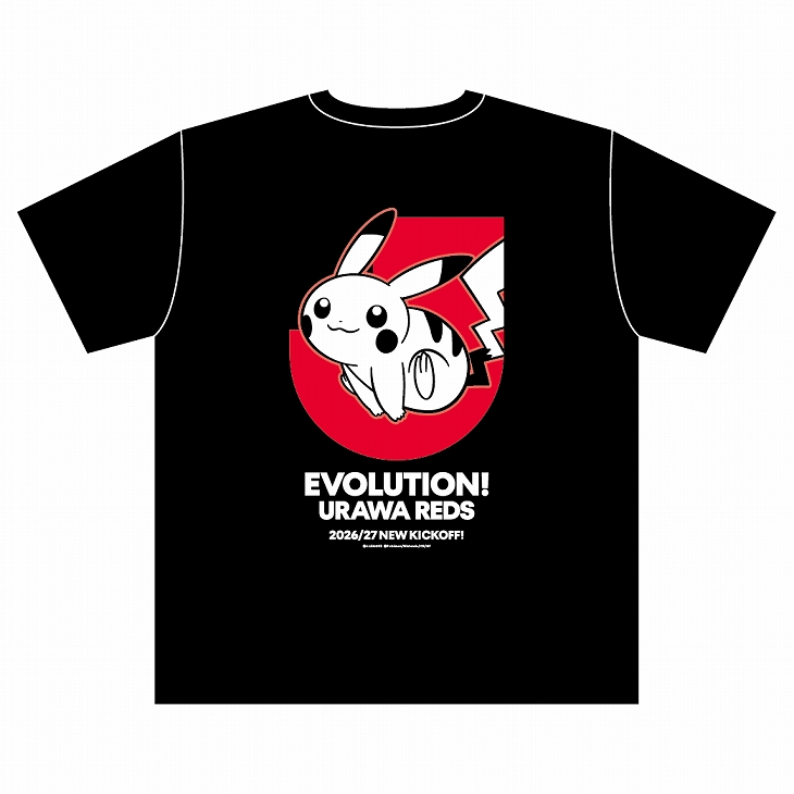 浦和レッズ　ピカチュウ Ｔシャツ BLACK