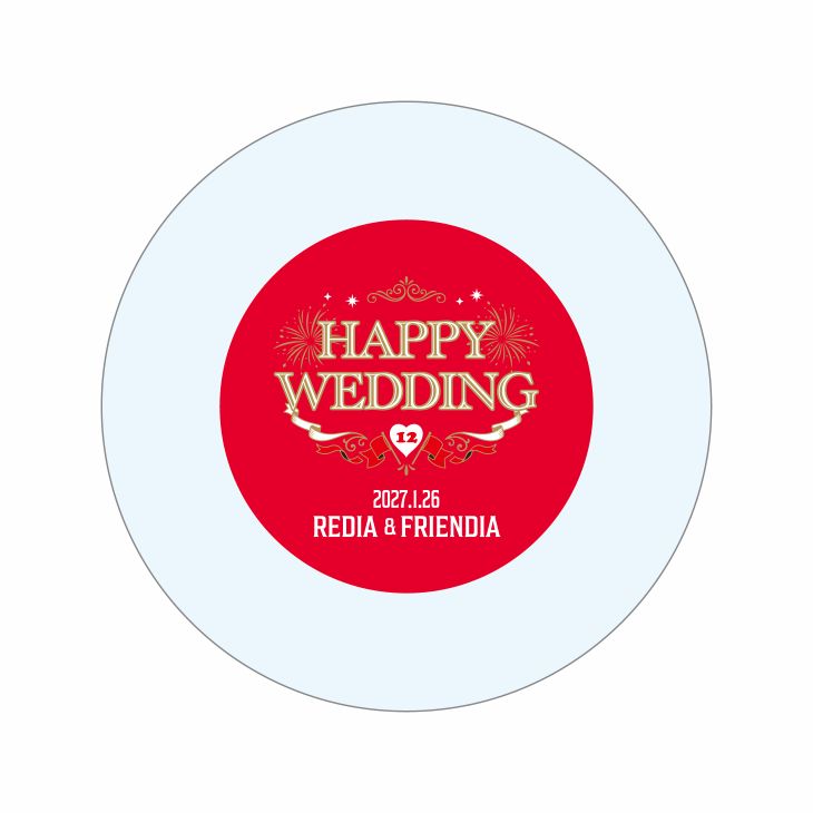 アニバーサリー プレート（スタンド付） (HAPPY WEDDING）〈ご購入より2〜3週間前後でお届け〉