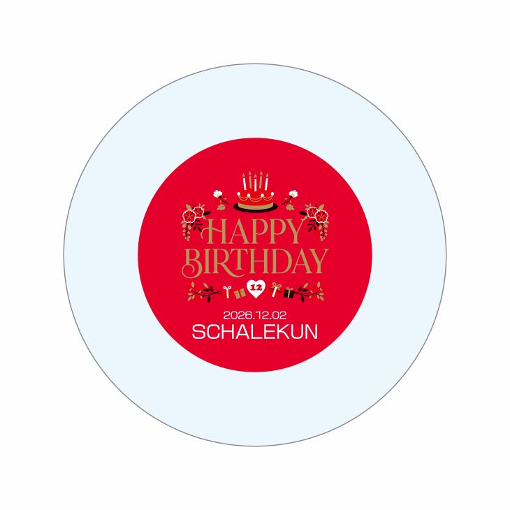 アニバーサリー プレート（スタンド付） (HAPPY BIRTHDAY）〈ご購入より2〜3週間前後でお届け〉
