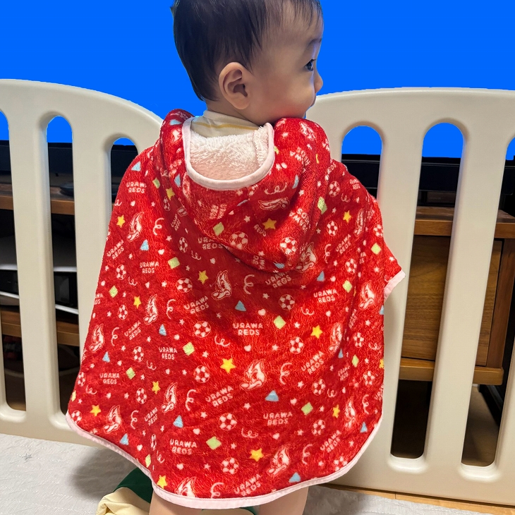 REDS BABY フード付きポンチョ